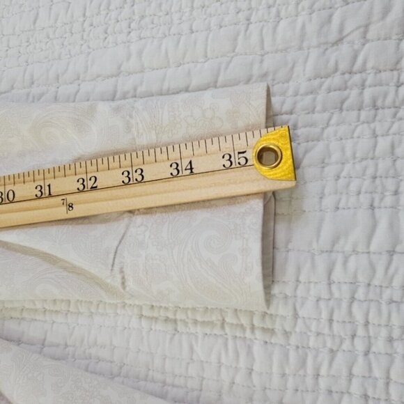 Tasso Elba Men's Large Slim Fit Shirt White on White Paisley AOP EUC LN Button - Picture 12 of 14